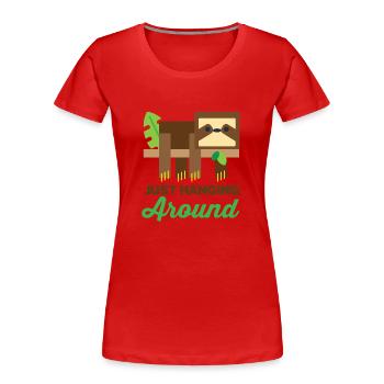 Cute cat - Women's Premium Organic T-Shirt - red - Front - Mia (176cm)