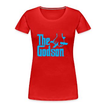 The Godson - Women's Premium Organic T-Shirt - red - Front - Mia (176cm)