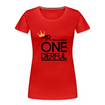 Mr. Wonderful - Women's Premium Organic T-Shirt - red - Front - Mia (176cm)