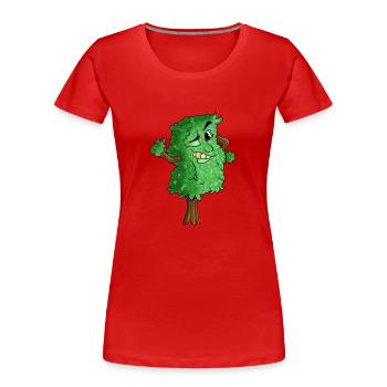 arbre - T-shirt bio Premium Femme - rouge - Devant - Mia (176cm)