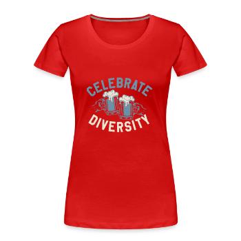 Bière - le meilleur dans le monde - beaucoup - T-shirt bio Premium Femme - rouge - Devant - Mia (176cm)