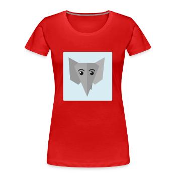 Elephant Doodle - Women's Premium Organic T-Shirt - red - Front - Mia (176cm)