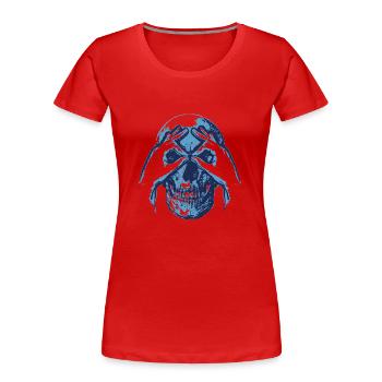 Skull - Cuckoo - Gift - Women's Premium Organic T-Shirt - red - Front - Mia (176cm)