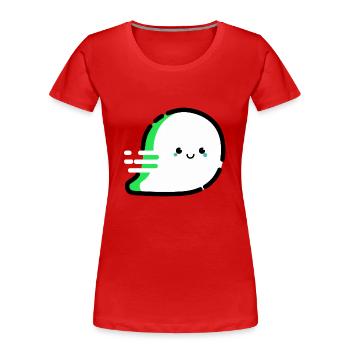 Cartoon / fantôme comique très sympathique - T-shirt bio Premium Femme - rouge - Devant - Mia (176cm)