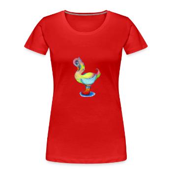 Snozzleberryswan's new boots - Frauen Premium Bio T-Shirt - Rot - Vorne - Mia (176cm)