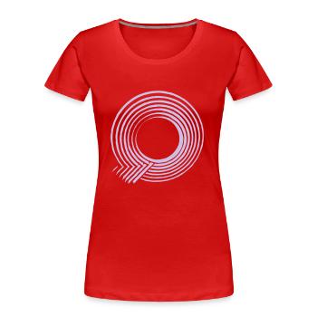 Q - shirt - Frauen Premium Bio T-Shirt - Rot - Vorne - Mia (176cm)