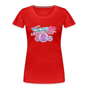 Tokyo Connection 82 (Nippon Dragons, Rétro) - T-shirt bio Premium Femme - rouge - Devant - Mia (176cm)