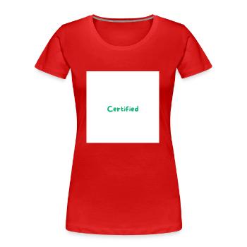 2 1 - T-shirt bio Premium Femme - rouge - Devant - Mia (176cm)