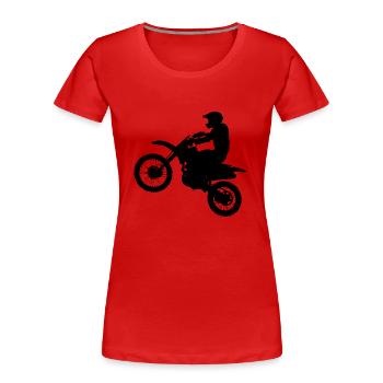 Motorcross - Women's Premium Organic T-Shirt - red - Front - Mia (176cm)