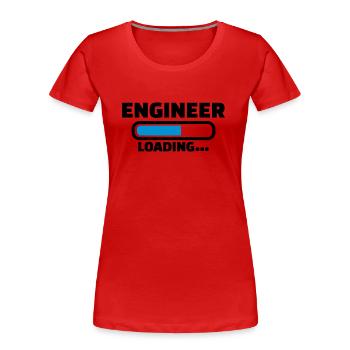 Ingenieur - Frauen Premium Bio T-Shirt - Rot - Vorne - Mia (176cm)