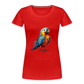 Ara Papagei für einen Vogelliebhaber - Frauen Premium Bio T-Shirt - Rot - Vorne - Mia (176cm)