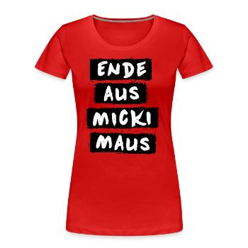 ENDE AUS MICKI MAUS - Frauen Premium Bio T-Shirt - Rot - Vorne - Mia (176cm)