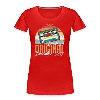 Dezember 1960 - Legenden Wurden 1960 Geboren - Frauen Premium Bio T-Shirt - Rot - Vorne - Mia (176cm)