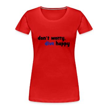 dive - Women's Premium Organic T-Shirt - red - Front - Mia (176cm)