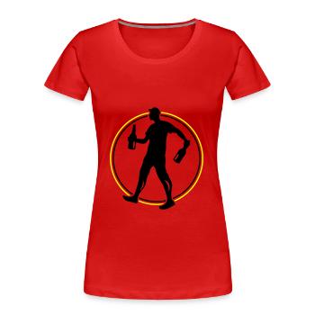 Silhouette Saufen - Frauen Premium Bio T-Shirt - Rot - Vorne - Mia (176cm)