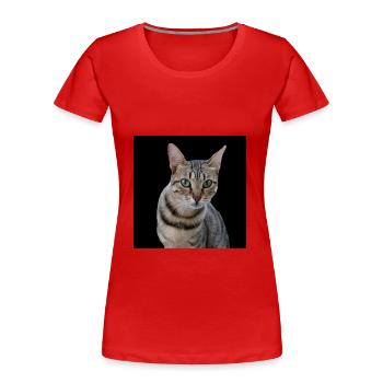 Chats chats - T-shirt bio Premium Femme - rouge - Devant - Mia (176cm)