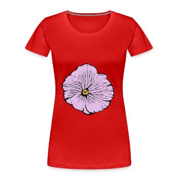 Blume pastell Blume Blumen pastell Blumen flieder - Frauen Premium Bio T-Shirt - Rot - Vorne - Mia (176cm)