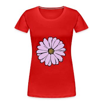 Blume pastell Blume Blumen pastell Blumen flieder - Frauen Premium Bio T-Shirt - Rot - Vorne - Mia (176cm)