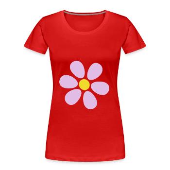 Blume pastell Blume Blumen pastell Blumen flieder - Frauen Premium Bio T-Shirt - Rot - Vorne - Mia (176cm)