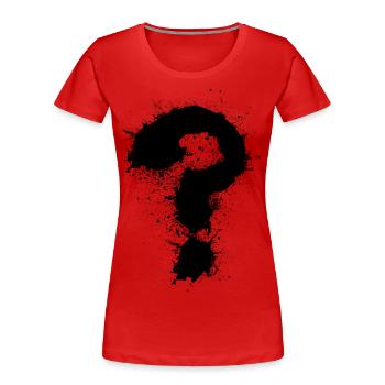 Question mark - Women's Premium Organic T-Shirt - red - Front - Mia (176cm)