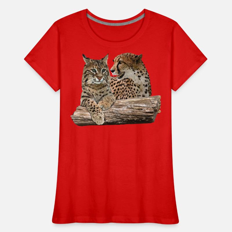 Lynx et guépard T-shirt bio Premium Femme