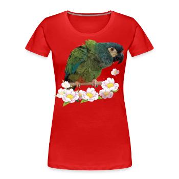 Das Maracanã - Frauen Premium Bio T-Shirt - Rot - Vorne - Mia (176cm)