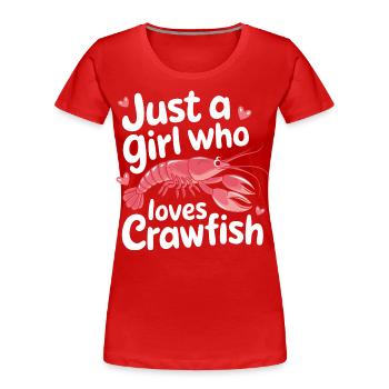 Langusten Krabben Garnelen Meeresfrüchte - Frauen Premium Bio T-Shirt - Rot - Vorne - Mia (176cm)