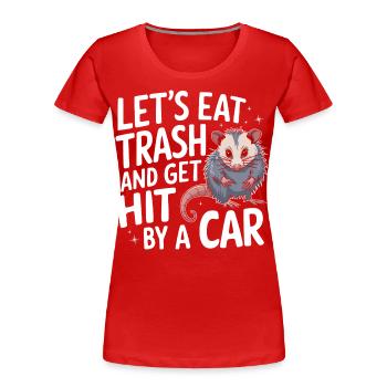 Opossum Possum Tier - Frauen Premium Bio T-Shirt - Rot - Vorne - Mia (176cm)