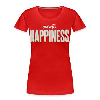 Positive - Women's Premium Organic T-Shirt - red - Front - Mia (176cm)