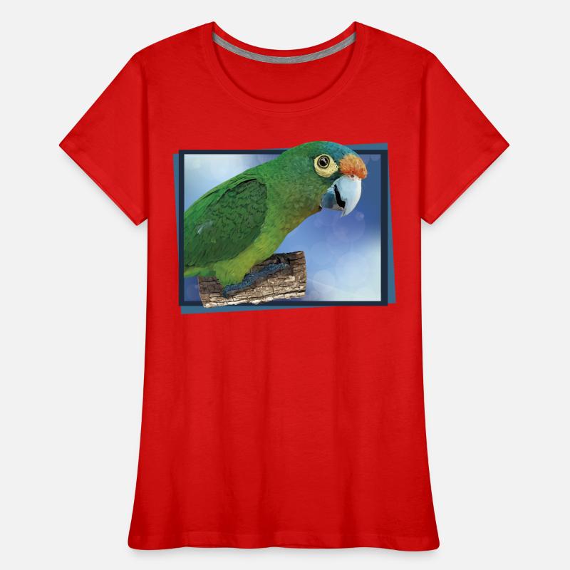 Perruche à front orange T-shirt bio Premium Femme