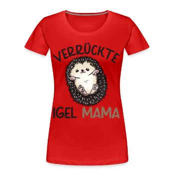 Lustiges Afrikanischer Weißbauchigel Igel Kostüm - Frauen Premium Bio T-Shirt - Rot - Vorne - Mia (176cm)
