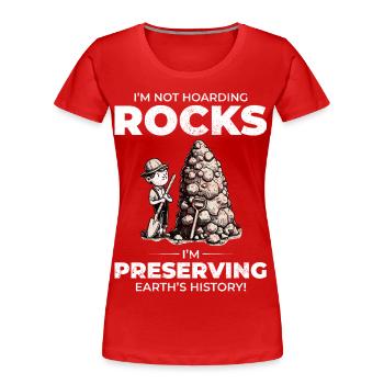 Gesteinssammler Geologie Geowissenschaften - Frauen Premium Bio T-Shirt - Rot - Vorne - Mia (176cm)