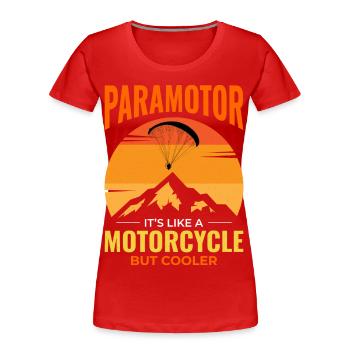 Motorschirmpilot Motorschirm Motorschirm - Frauen Premium Bio T-Shirt - Rot - Vorne - Mia (176cm)