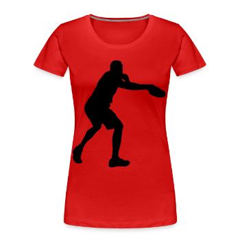 discgolf - Women's Premium Organic T-Shirt - red - Front - Mia (176cm)