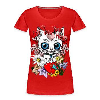 Heart repair - Frauen Premium Bio T-Shirt - Rot - Vorne - Mia (176cm)
