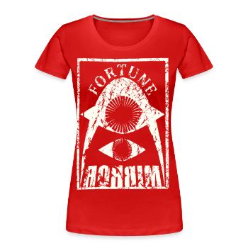 Fortune Mirror used look psychedelic Happiness Mirror - Women's Premium Organic T-Shirt - red - Front - Mia (176cm)