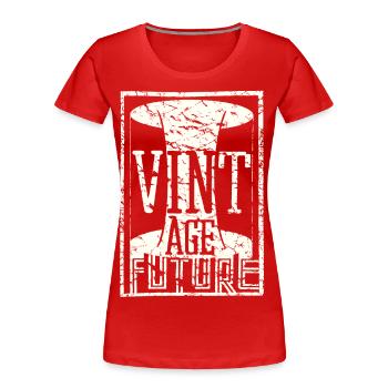 Vintage Future used look Future Time Tunnel Age - Women's Premium Organic T-Shirt - red - Front - Mia (176cm)