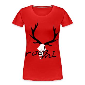 rock mi - Women's Premium Organic T-Shirt - red - Front - Mia (176cm)