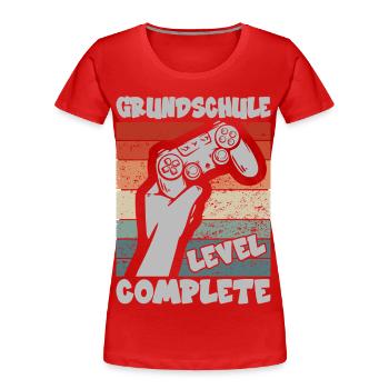 Grundschule Level Complete Gymnasium 5. Klasse - Frauen Premium Bio T-Shirt - Rot - Vorne - Mia (176cm)