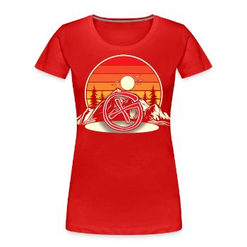 Geocaching Geocache Geocacher - Frauen Premium Bio T-Shirt - Rot - Vorne - Mia (176cm)