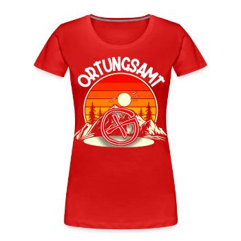 Geocaching Geocache Geocacher - Frauen Premium Bio T-Shirt - Rot - Vorne - Mia (176cm)