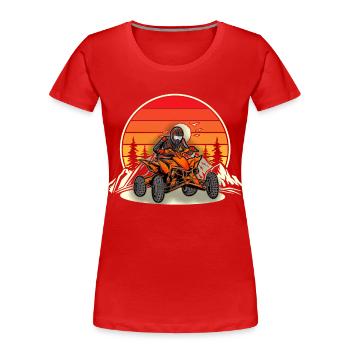 Quad ATV Offroad Quad Riders - Women's Premium Organic T-Shirt - red - Front - Mia (176cm)