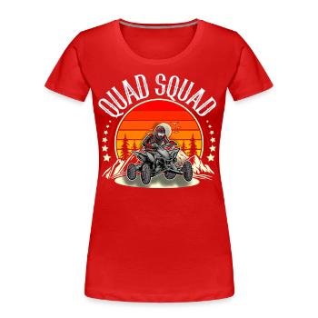 Quad ATV Offroad Quad Riders - Women's Premium Organic T-Shirt - red - Front - Mia (176cm)