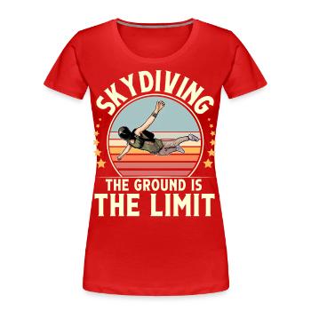 Skydiving Parachuting Parachute - Women's Premium Organic T-Shirt - red - Front - Mia (176cm)
