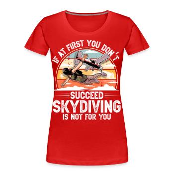 Skydiving Parachuting Parachute - Women's Premium Organic T-Shirt - red - Front - Mia (176cm)