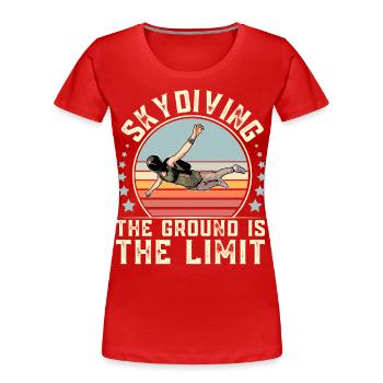 Fallschirmspringer Fallschirmspringen Fallschirm - Frauen Premium Bio T-Shirt - Rot - Vorne - Mia (176cm)