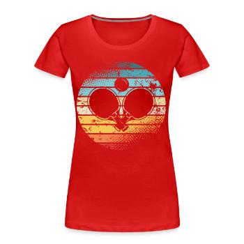 Ping-pong - T-shirt bio Premium Femme - rouge - Devant - Mia (176cm)