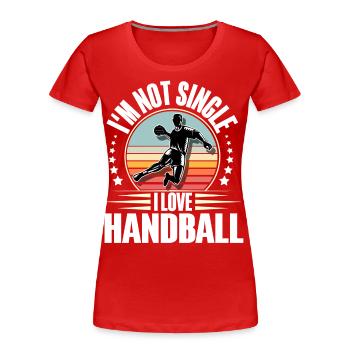 Handball Handballeur - T-shirt bio Premium Femme - rouge - Devant - Mia (176cm)
