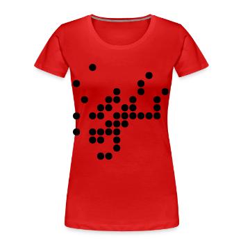 Taucher Punkte Sport - Frauen Premium Bio T-Shirt - Rot - Vorne - Mia (176cm)