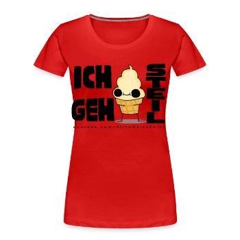 ICH GEH STEIL - Premium Longsleeve - Women - Women's Premium Organic T-Shirt - red - Front - Mia (176cm)